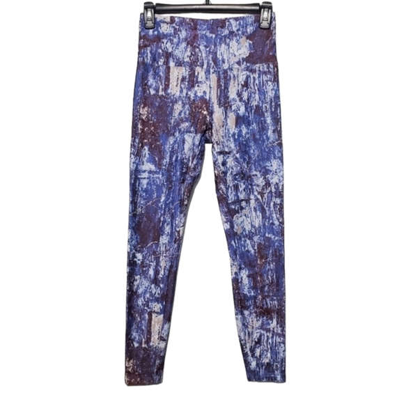 Bally Total Fitness Tummy Control Legging Women Small Blue High Rise Calf-Length - Picture 4 of 11